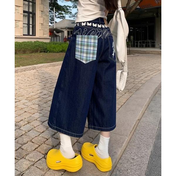 ハーフパンツ ジーンズ デニム デニムパンツ 短パン check pocket denim pant...