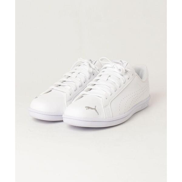 「PUMA」 ローカットスニーカー 24.5cm ホワイト×シルバー メンズ