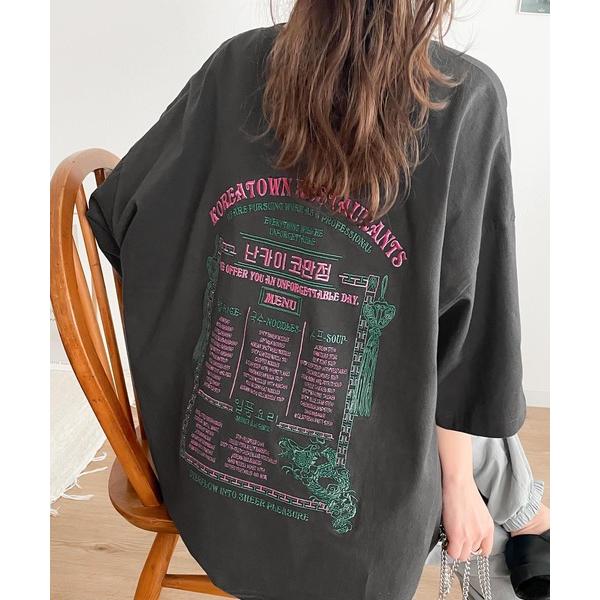 「Java」 7分袖カットソー X-LARGE グレー レディース