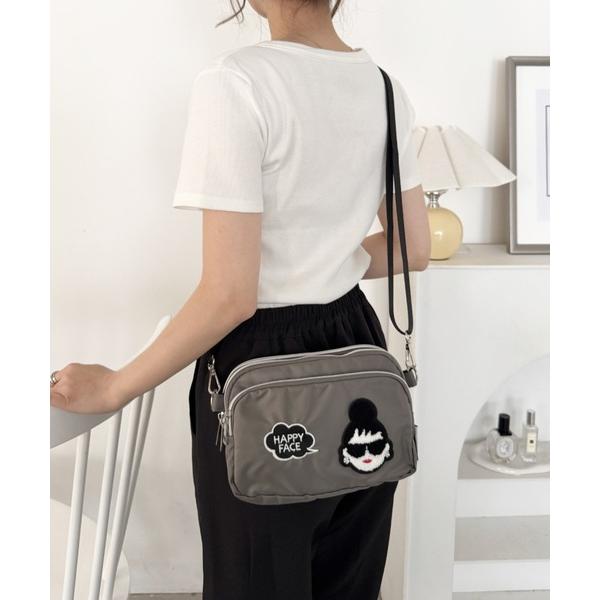 ショルダーバッグ バッグ エマ３Ｆ刺繍ショルダーＧＹ レディース