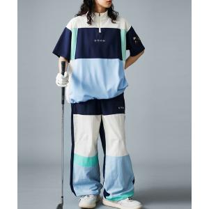 アンティカ antiqua パンツ 「STCH」速乾  配色 ワイド パンツ レディース メンズ