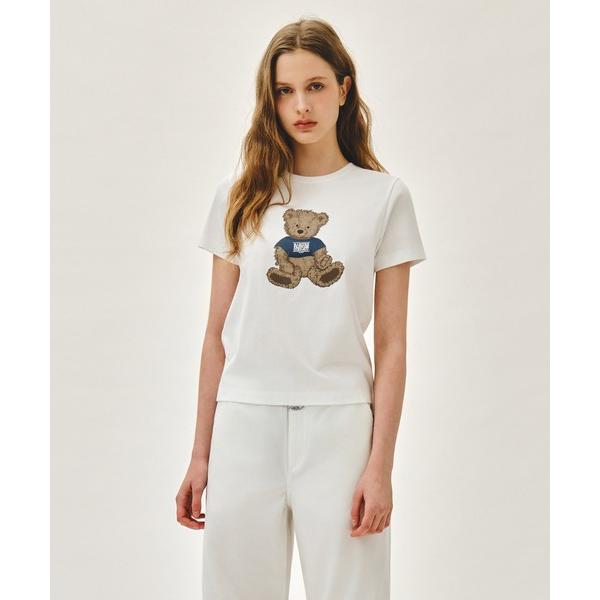 tシャツ 半袖 W DOODLE BEAR TEE レディース