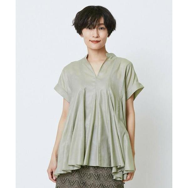 ブラウス シャツ feerique スパンボイルブラウス レディース