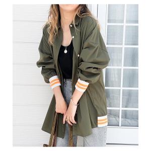 ブラウス シャツ 「秋の大本命」リブドッキングシャツ　MUSTBUY　定番 レディース