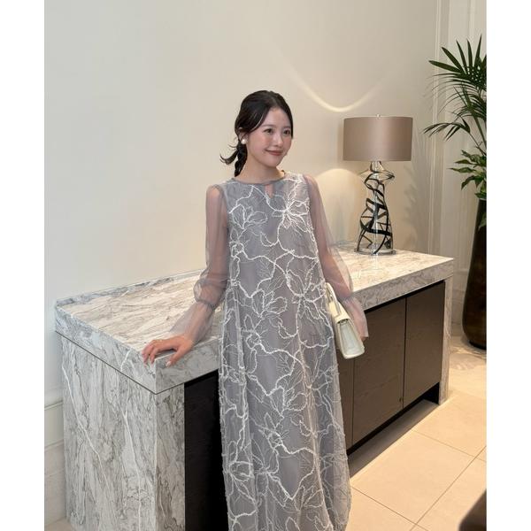 ドレス Plume broderie balloon dress