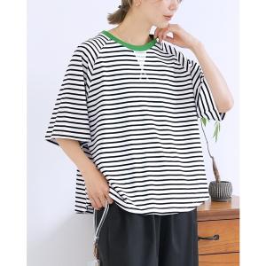 tシャツ 「接触冷感」配色ラグランボーダーＴシャツ レディース