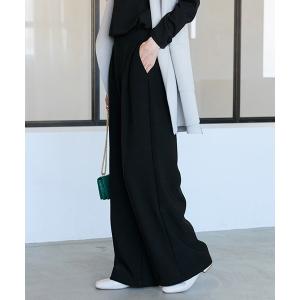 ワイドパンツ パンツ シルキージャージ素材ワイドパンツ６８丈 レディース