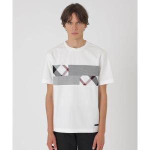 tシャツ パネルパッチワークプラチナポンチTシャツ メンズ