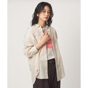 ブラウス シャツ 「size SHORTあり」シアー チェック シャツ レディース