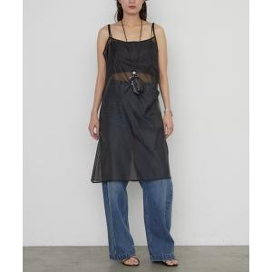 ワンピース 「earthy_/アーシー」「レイヤード」シアーキャミワンピース