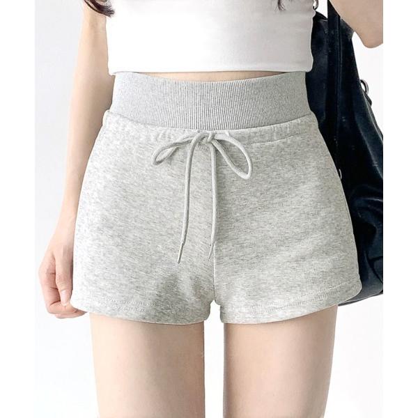 スウェットパンツ ジャージ ハイウエストスウェットショートパンツ レディース