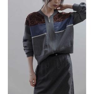 ブルゾン アウター マルチTEXミリタリーニットブルゾン レディース