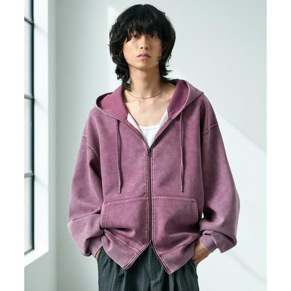「CIYOT」 ジップアップパーカー S ボルドー メンズ