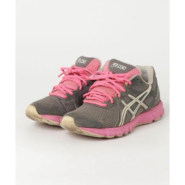 「ASICS」 ローカットスニーカー 24.5cm グレー レディース