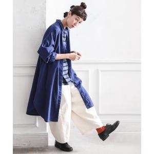 「soulberry」 7分袖シャツ 3L ブルー レディース