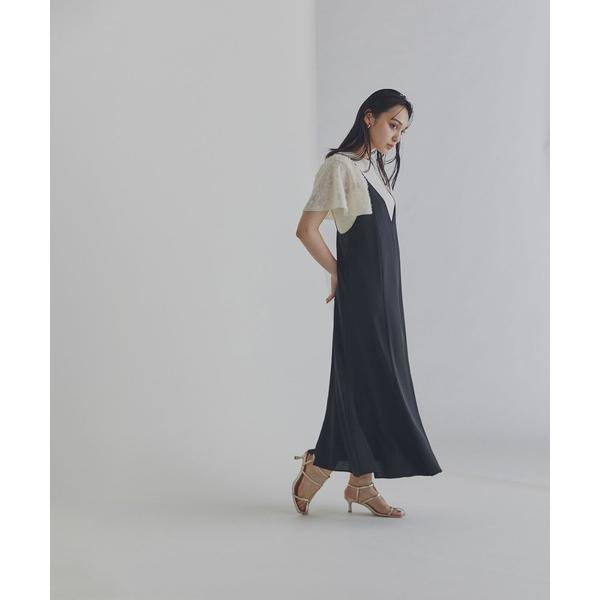 「NATURAL BEAUTY BASIC」 キャミソールワンピース MEDIUM ブラック レディ...