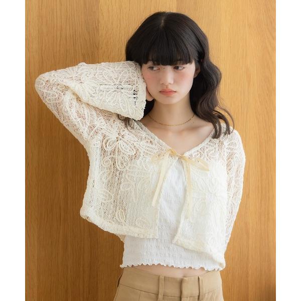 「REMOON」 長袖ブラウス FREE アイボリー レディース