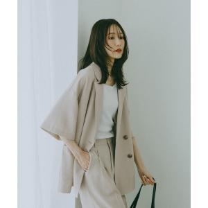 「GLOBAL WORK」 ジャケット LARGE ライトベージュ レディース