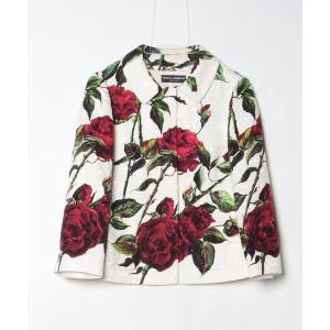 「DOLCE&GABBANA」 ジャガード ジャケット 40 ホワイト レディース