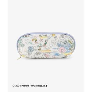 伊達メガネ メガネ 眼鏡 眼鏡ケース/リバティプリント/PEANUTS レディース