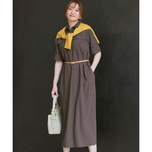 シャツワンピース レーヨンタイプライター シャツ ワンピース