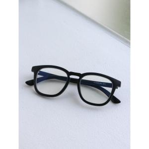 伊達メガネ メガネ 眼鏡 ベーシックボストンブラックフレームメガネ レディース