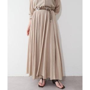 ロング スカート コットンガーゼシフォンスカート/セットアップ可