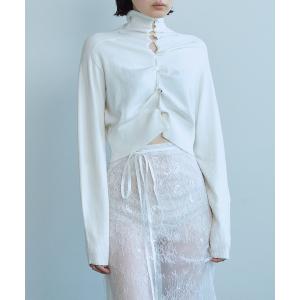 カーディガン 「HELLA for LULU」 High Neck Knit Cardigan レディース