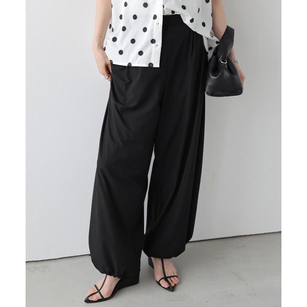 ワイドパンツ パンツ ドロストタックワイドパンツ レディース