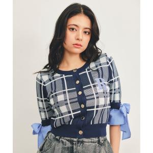 カーディガン リボンスリーブRカーディガン レディース