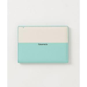「TIFFANY&Co.」 バイカラー パスポートケース - ブルー レディース