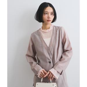 「ketty」 ノーカラージャケット M ベージュ レディース
