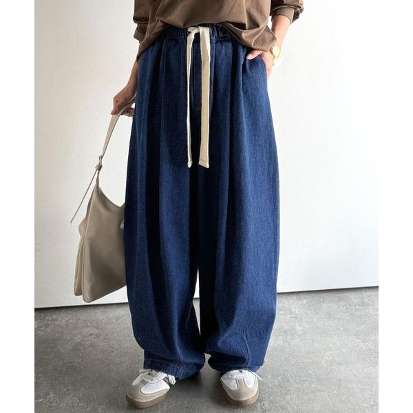 「Java」 デニムパンツ MEDIUM インディゴブルー レディース