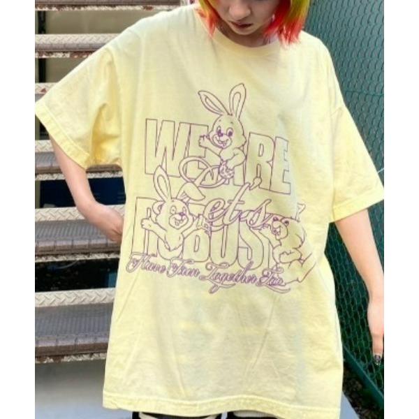 「Candy Stripper」 半袖Tシャツ 2 イエロー レディース