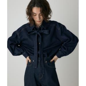 「crie conforto」 長袖シャツ FREE インディゴブルー レディース