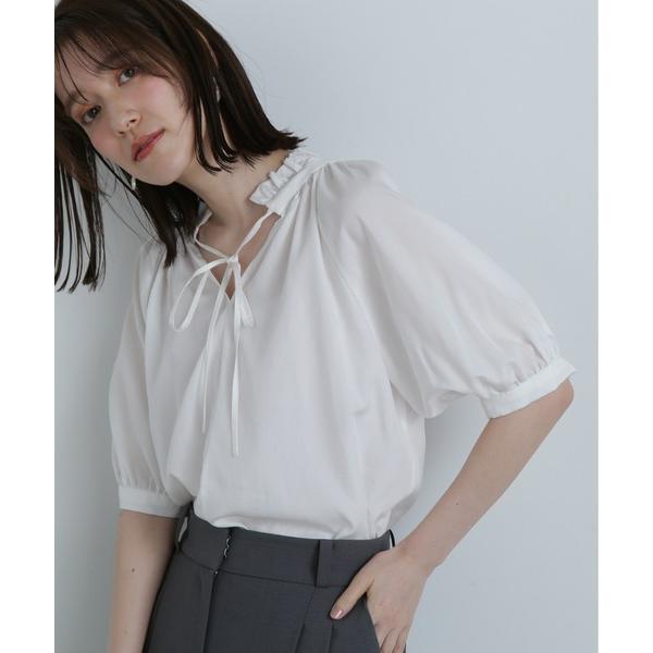 「N.（N. Natural Beauty Basic）」 半袖ブラウス MEDIUM ホワイト レ...