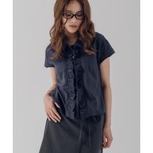 ブラウス シャツ 夏 assorted front gather shirt / アソートフロントギャザーシャツ レディース