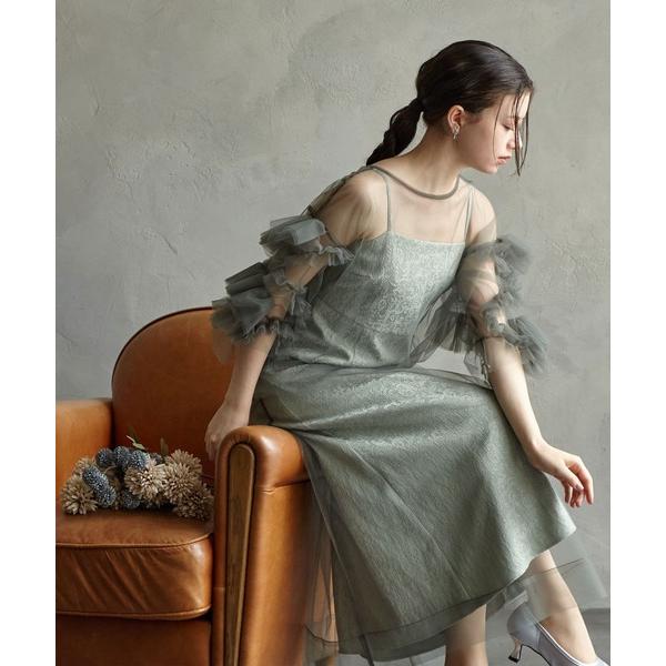 「AIMER」 「aimer anche」コンビワンピース MEDIUM グリーン レディース
