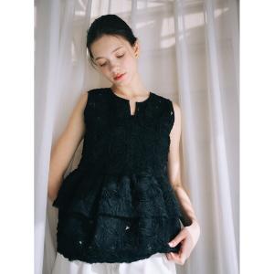 「SELFIST」 ノースリーブブラウス フリー ブラック レディース