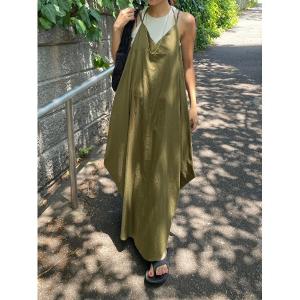「BLACK BY MOUSSY」 キャミソールワンピース FREE カーキ レディース