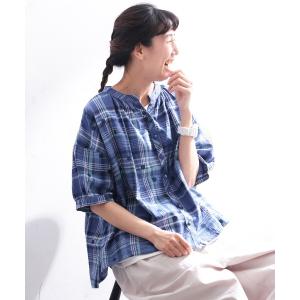 「soulberry」 半袖シャツ L ブルー レディース