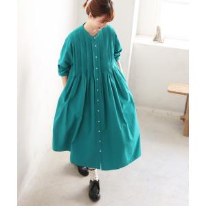 「soulberry」 長袖ワンピース M ブルーグリーン レディース