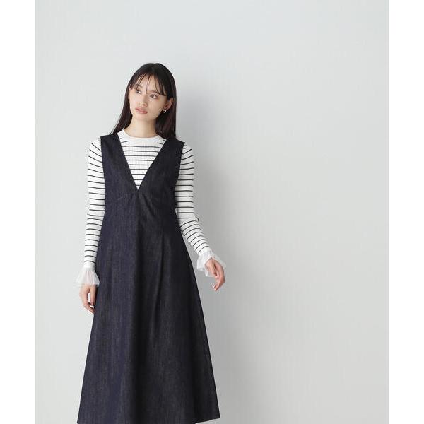 「NATURAL BEAUTY BASIC」 デニムスカート SMALL ネイビー レディース