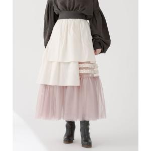 「qumerry.」 フリルスカート SMALL ライトベージュ レディース