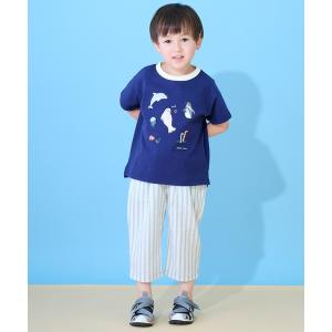 ワイドパンツ パンツ 綿レーヨン8分丈ゆるパンツ キッズ 子供服 男の子