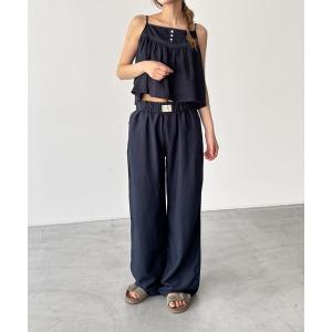 ワイドパンツ パンツ HARING　テンセルリネンラウンジパンツ レディース