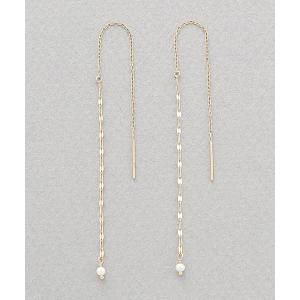 ピアス 6月誕生石 K10 イエローゴールド 淡水パール アメリカンピアス BLOOM/ブルーム レディース