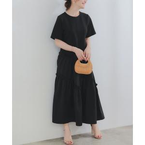 ワンピース スラッシュ 切り替え カットソー ワンピース Liala×PG
