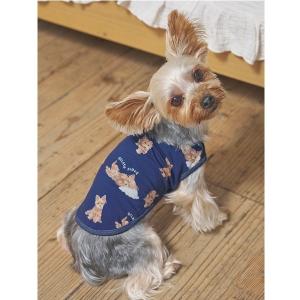 犬 服 「CAT＆DOG」ヨークシャーテリア柄カットソープルオーバー