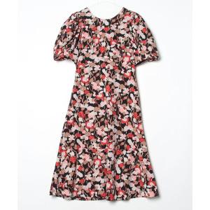「Ted Baker」 花柄半袖ワンピース 1 ピンク レディース